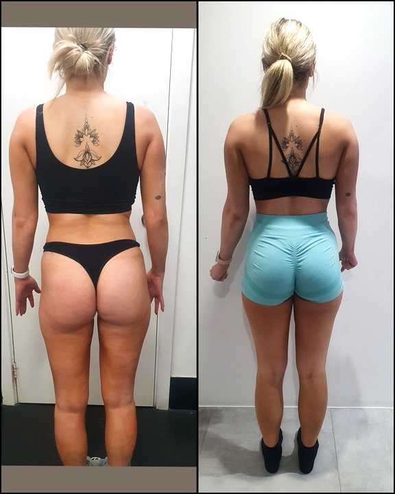 Female body transformation results from personal training in Adelaide - muscle building and fat loss achieved with LivFit Mind & Body
